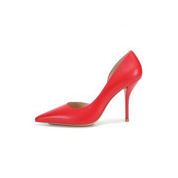 Pantofi d'Orsay din piele cu toc stiletto