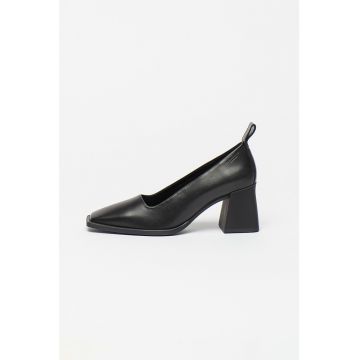 Pantofi de piele cu varf patrat Hedda
