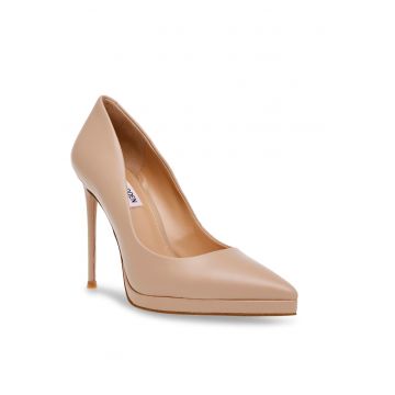 Pantofi de piele ecologica cu toc inalt