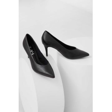 Answear stilettos de piele culoarea negru