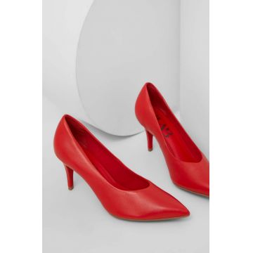 Answear stilettos de piele culoarea roz