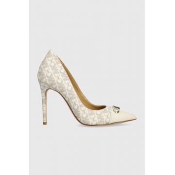 MICHAEL Michael Kors pantofi cu toc Parker culoarea bej, 40H3PKHP1B