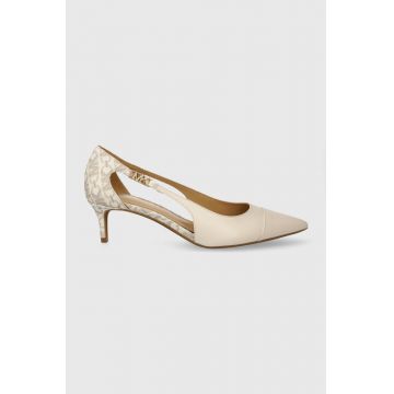 MICHAEL Michael Kors pumps Veronica culoarea bej, pe toc jos, 40H3VRMP2L