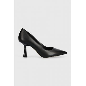 MICHAEL Michael Kors stilettos de piele Clara culoarea negru, 40F3CLMP1L