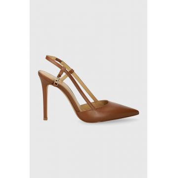 MICHAEL Michael Kors stilettos de piele Veronica culoarea maro, 40H3VRHP1L