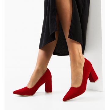 Pantofi dama Alec Rosii 2