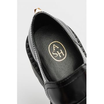 Pantofi de piele cu toc masiv Nelson