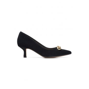 Pantofi de piele intoarsa cu detaliu lant Violet55