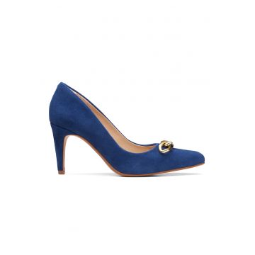 Pantofi de piele intoarsa cu toc clasic Laina