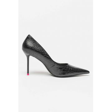 Pantofi stiletto de piele cu aspect de piele de crocodil Chopin