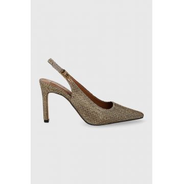 Kurt Geiger London pantofi cu toc Regent 90 Slingback culoarea bej, 1292840609
