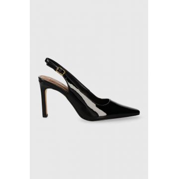 Kurt Geiger London stilettos de piele Regent 90 Slingback culoarea negru 1292800309