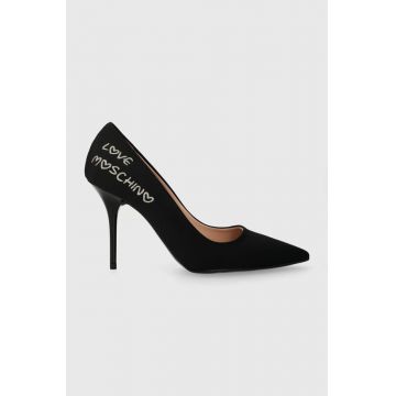 Love Moschino pantofi cu toc culoarea negru, JA10429G1IIM0000