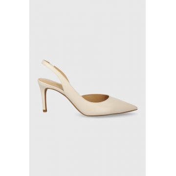 MICHAEL Michael Kors stilettos de piele Alina culoarea bej, 40R4HNMP1L