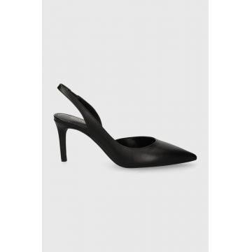 MICHAEL Michael Kors stilettos de piele Alina culoarea negru, 40R4HNMP1L