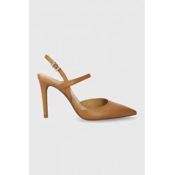 MICHAEL Michael Kors stilettos de piele Ava culoarea maro, 40R4AVHP1L