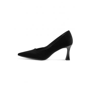 Pantofi de piele intoarsa ecologica cu varf ascutit