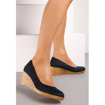 Pantofi cu toc Bleumarin