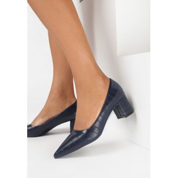 Pantofi cu toc Bleumarin