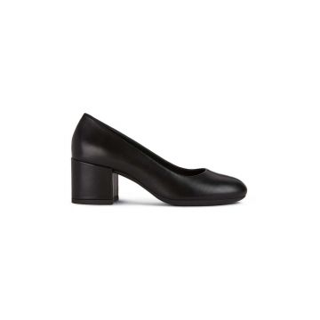 Geox pantofi de piele D ELEANA culoarea negru, cu toc drept, D26TWA 00085 C9999