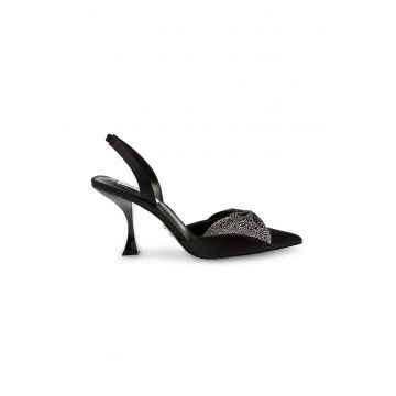 Pantofi slingback cu strasuri