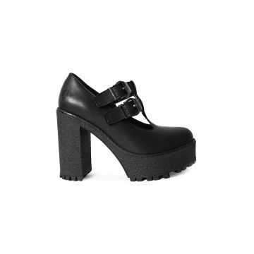 Altercore pumps Erica culoarea negru, cu toc drept, Erica.Vegan