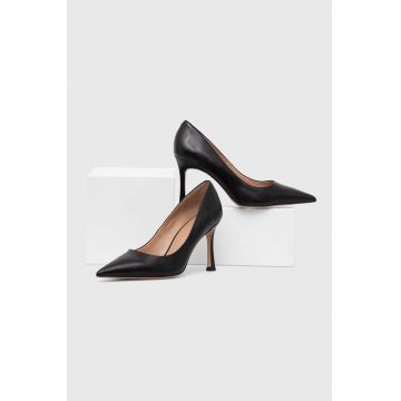 Answear Lab stilettos de piele culoarea negru