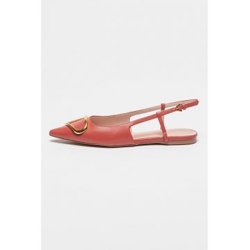 Balerini slingback cu detaliu metalic