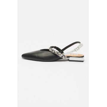 Balerini slingback din piele Crato