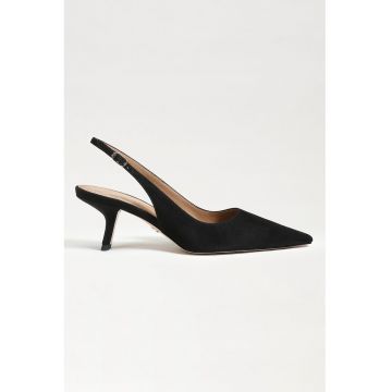 Pantofi slingback cu varf ascutit si bareta Bianka