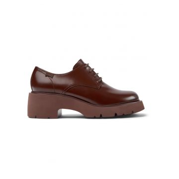 Pantofi derby din piele cu toc masiv Milah 1179
