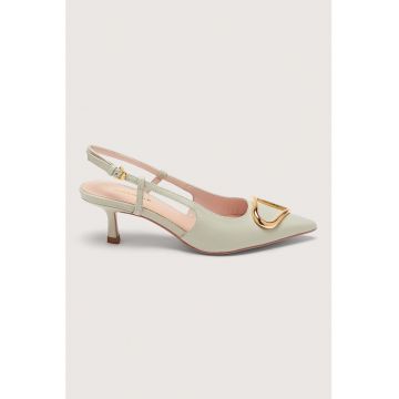 Pantofi slingback cu toc kitten