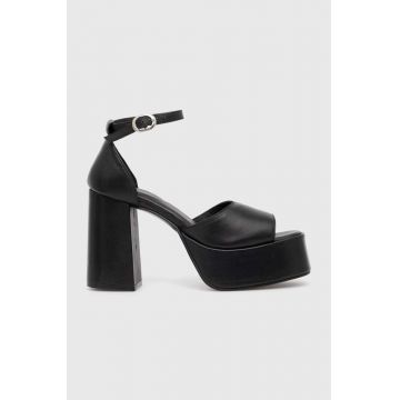 Answear Lab pantofi de piele culoarea negru, cu toc drept