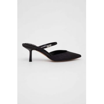 Dkny pantofi cu toc Geela culoarea negru, K1424306