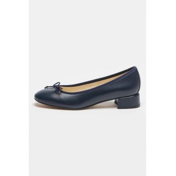Pantofi de piele cu toc bloc Floretia