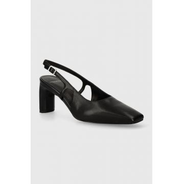 Vagabond Shoemakers pantofi de piele VENDELA culoarea negru, cu toc drept, cu toc deschis, 5723-101-20