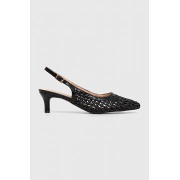 Answear Lab pantofi cu toc culoarea negru