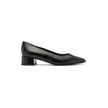 Pantofi de piele intoarsa cu toc masiv Elizabeth