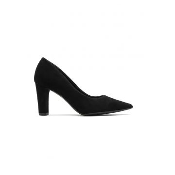 Pantofi de piele intoarsa cu toc masiv Sonia