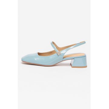 Pantofi din piele cu toc masiv Corinne