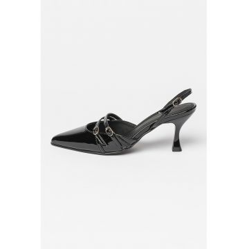 Pantofi slingback din piele lacuita Joelle
