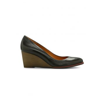 Pantofi wedge de piele