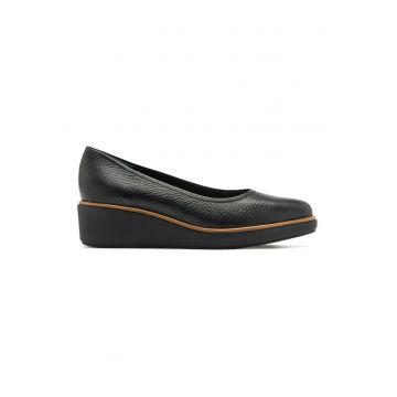 Pantofi wedge de piele Ella