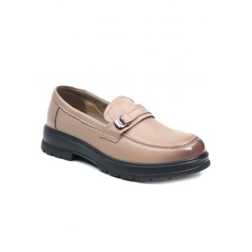 Pantofi dama N701-apricot - Bej