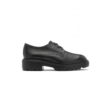 Pantofi loafer de piele cu varf rotund