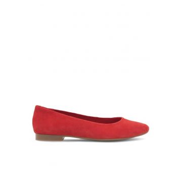 Balerini dama -  429609 - Piele intoarsa - Rosu