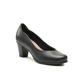Pantofi cu toc -  5904862631356 - Piele naturala - Albastru marin