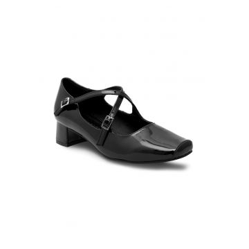 Pantofi dama -  325772 - Piele lacuita - Negru