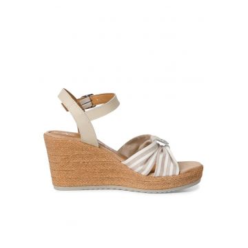 Pantofi dama 302245789 - Piele naturala/Textil - Bej