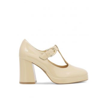 Pantofi dama -  590558835437640 - Piele naturala/Piele lacuita - Bej